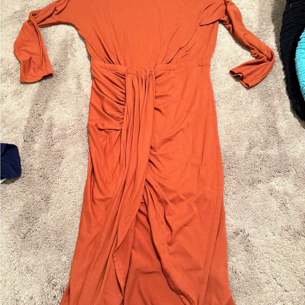 Elegant Orange Women's Dress